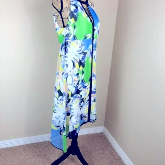 Adrianna Papell Floral Handkerchief Dress NWT 10 - Picture 3 of 6